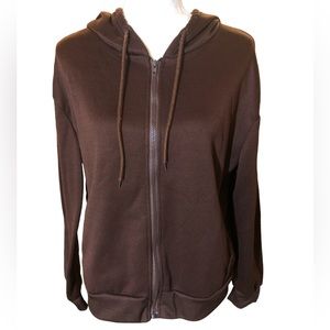 SHEIN Hoodie Brown L